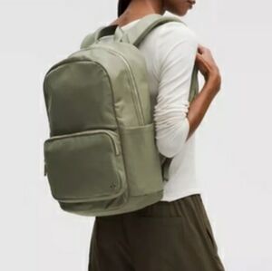Lululemon Everywhere Backpack 22L Metal Hardware In Bay Leaf Green